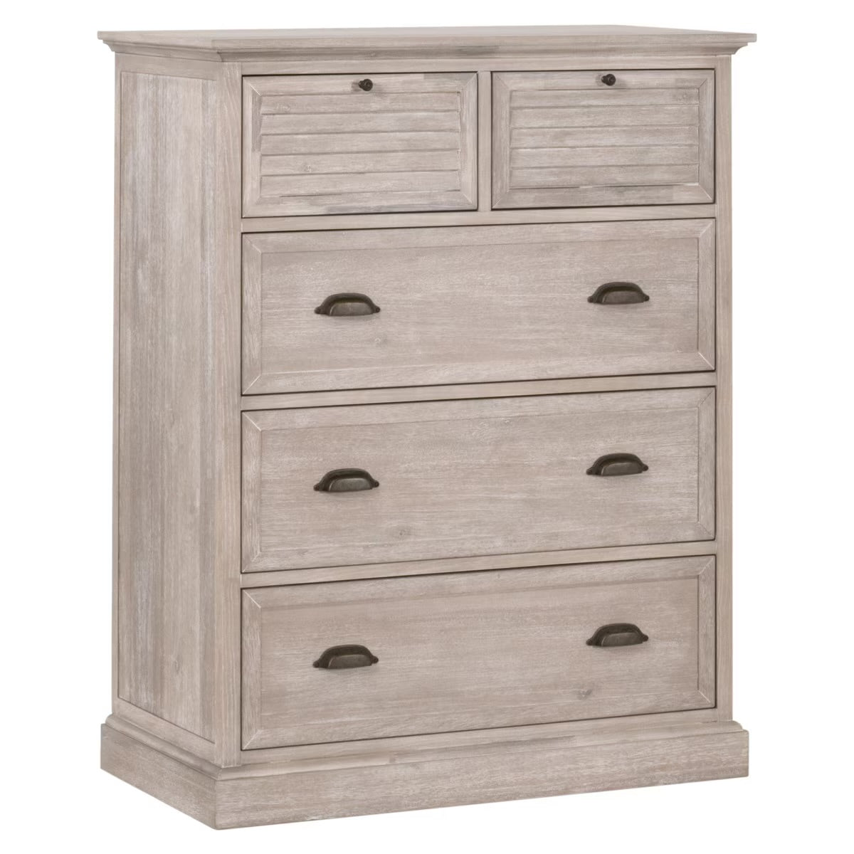Essentials For Living Eden 5-Drawer High Chest~ Natural Gray Acacia - Image 3