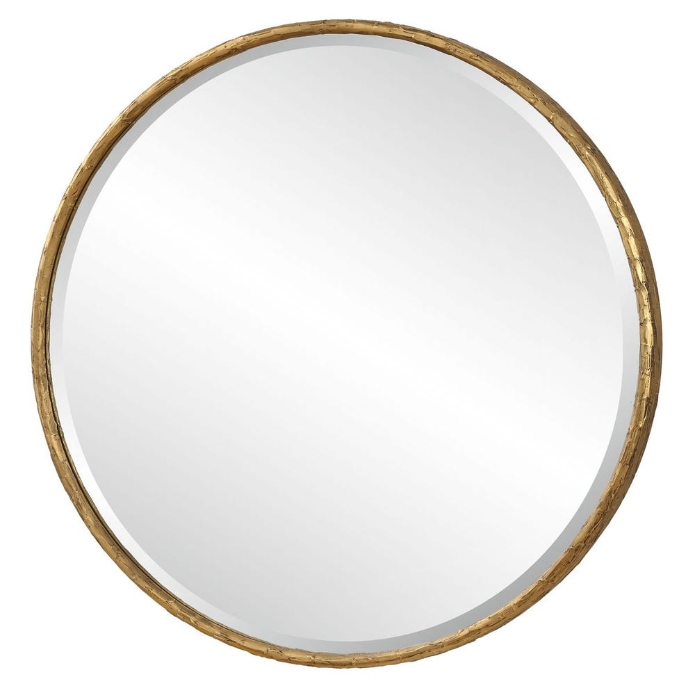 Uttermost Sutton Antique Gold Round Mirror - Image 3