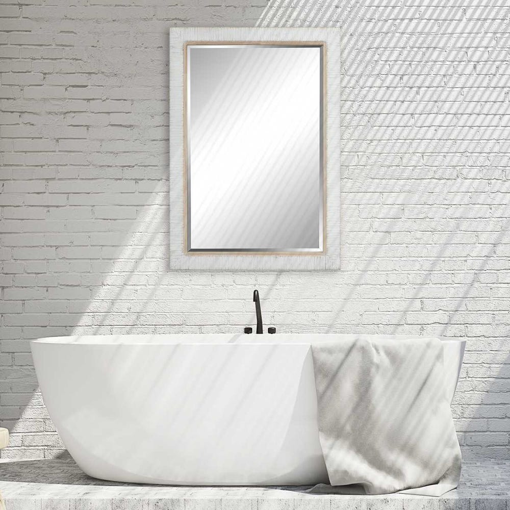 Uttermost Cape Whitewashed Rattan Wrapped Mirror - Image 2