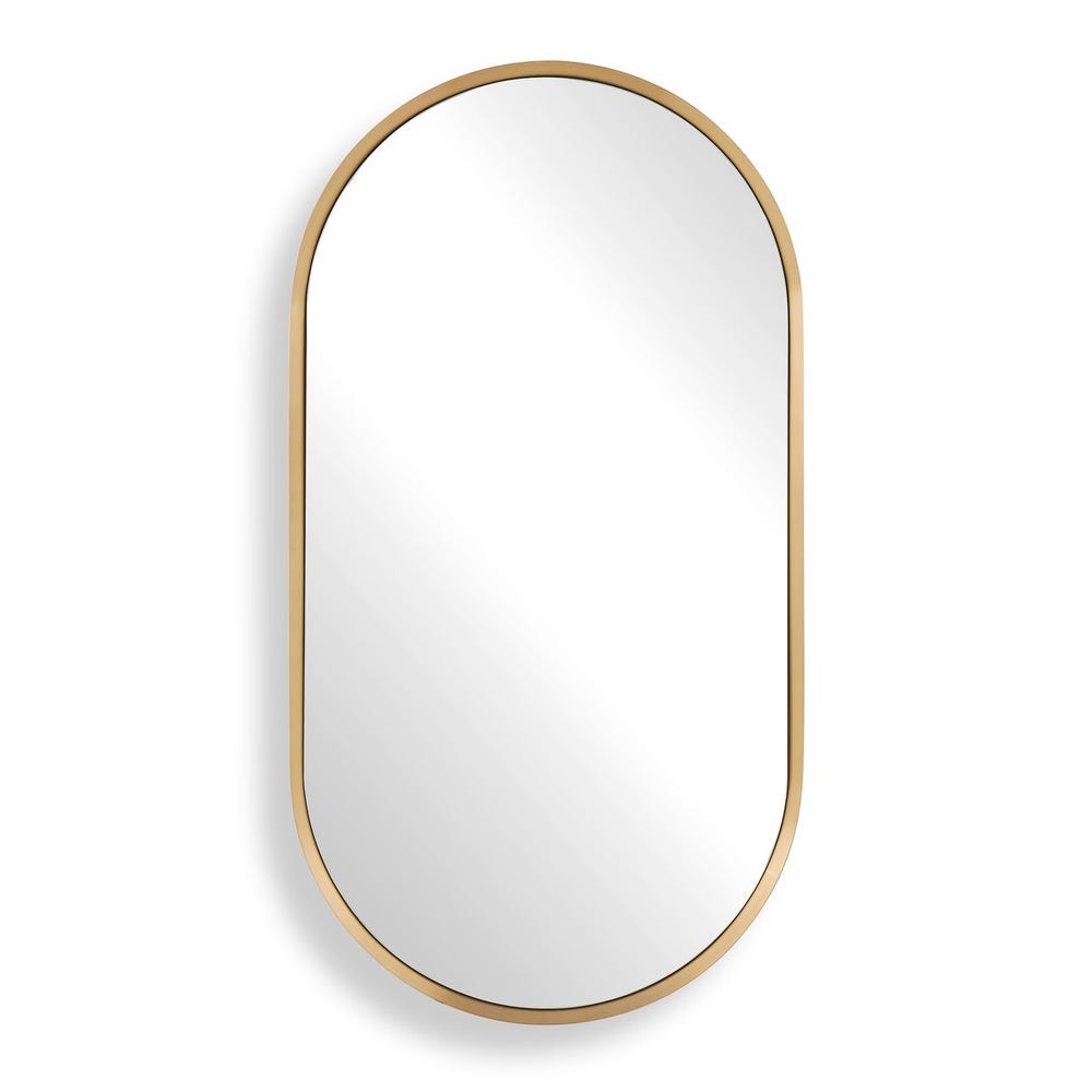 Uttermost Torrado Oval Antique Brass Mirror - Image 3