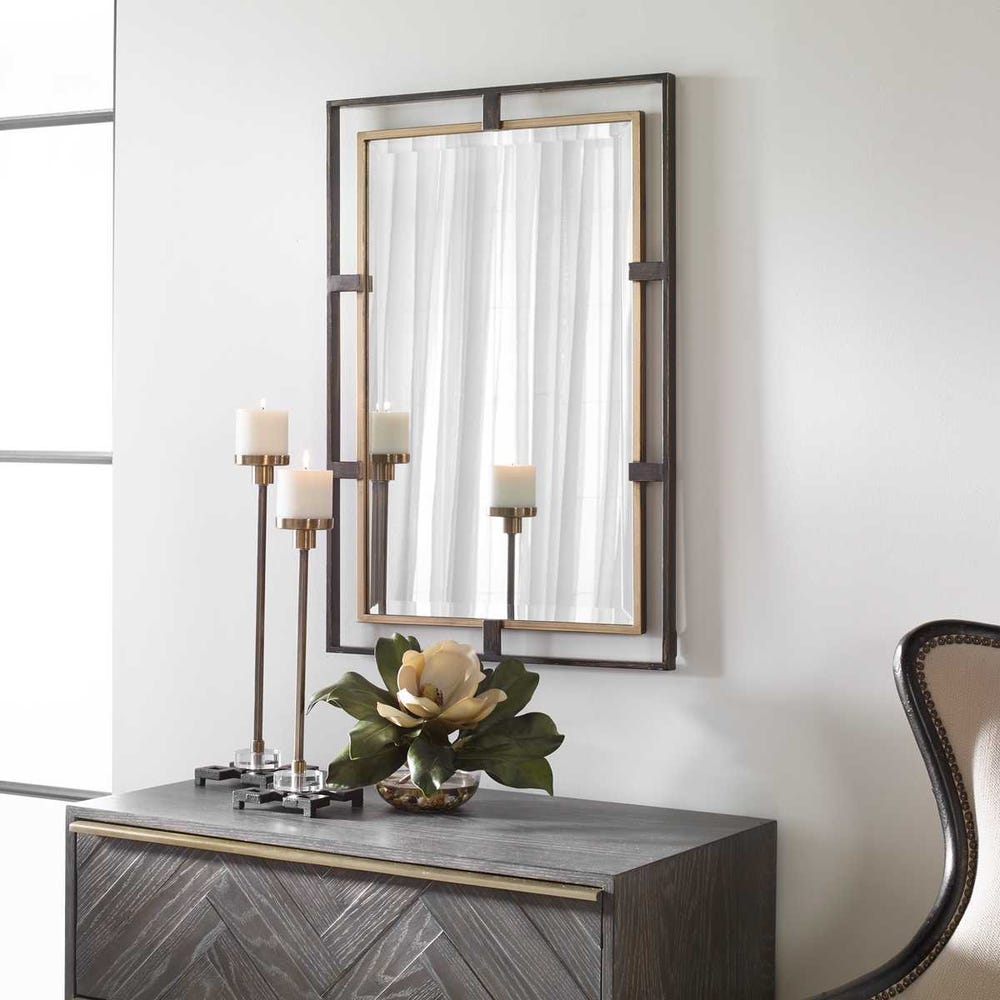 Uttermost Carrizo Rustic Bronze Iron Mirror - Image 2