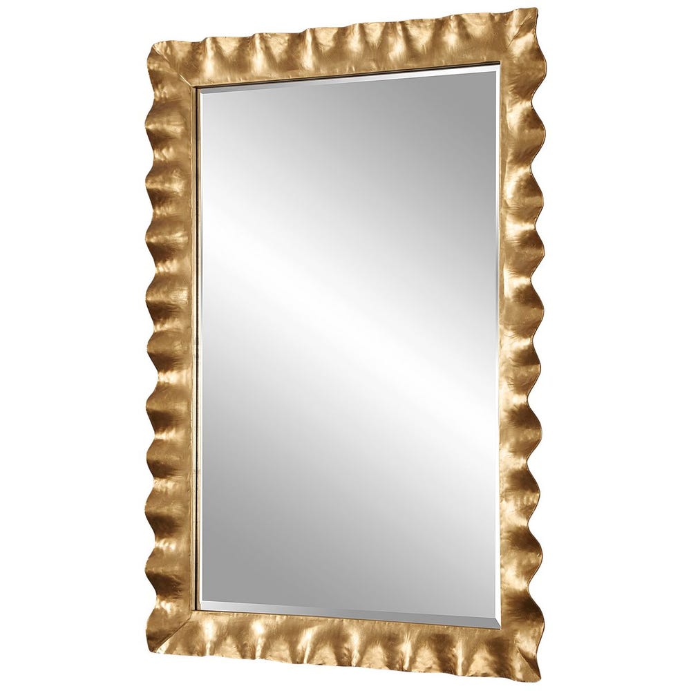 Uttermost Haya Antique Gold Scalloped Edge Mirror - Image 3