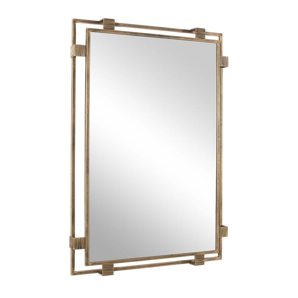 Uttermost Elsher Rectangular Vintage Gold Mirror - Image 2