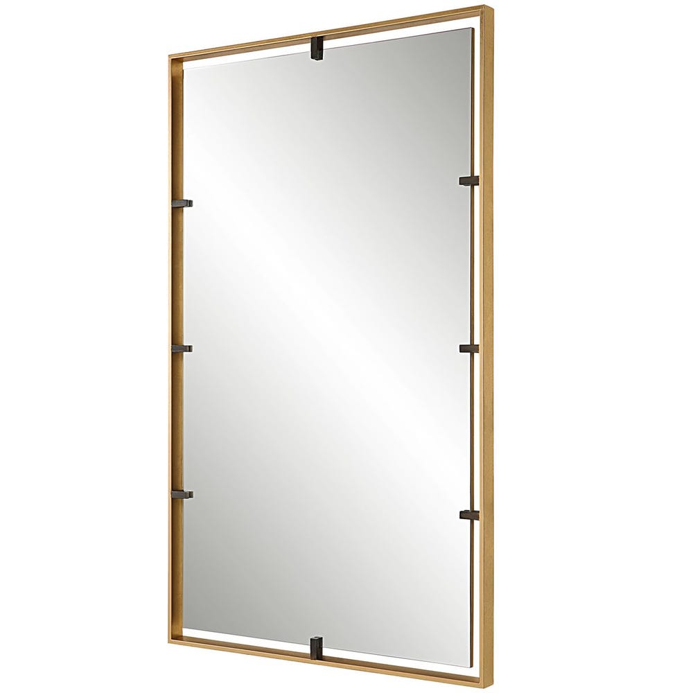 Uttermost Egon Iron Framed Warm Gold Mirror - Image 3