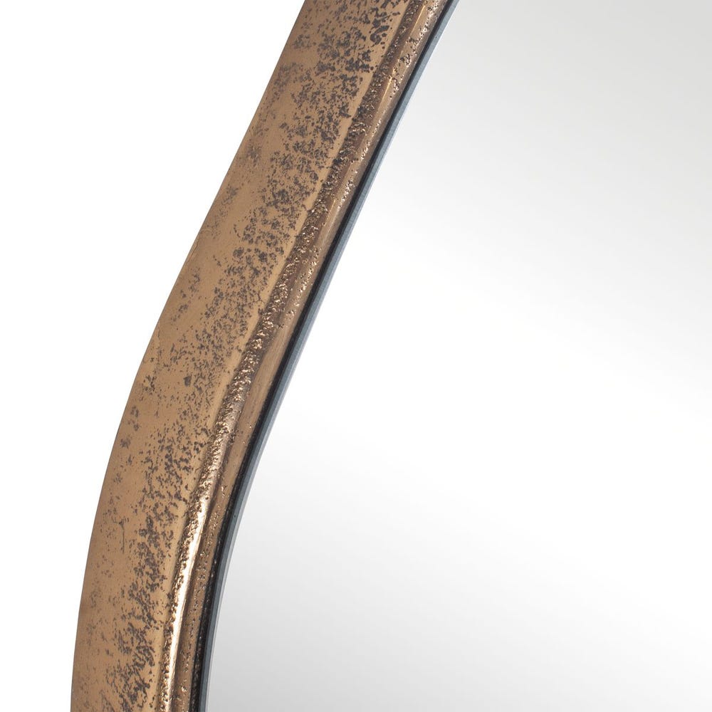 Uttermost Lowen Antique Brass Round Mirror - Image 3