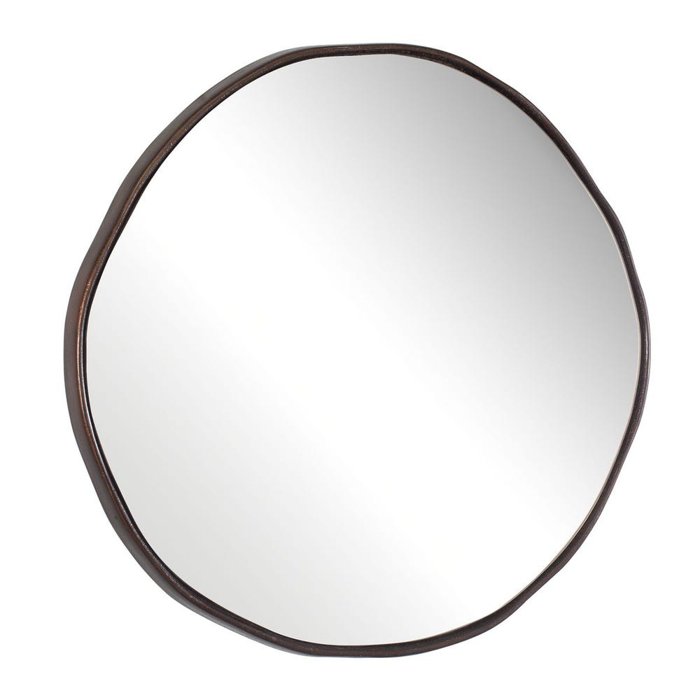 Uttermost Lowen Dark Bronze Round Mirror - Image 1