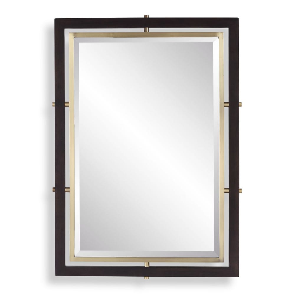 Uttermost Bach Walnut Stained Frame Rectangle Mirror - Image 3