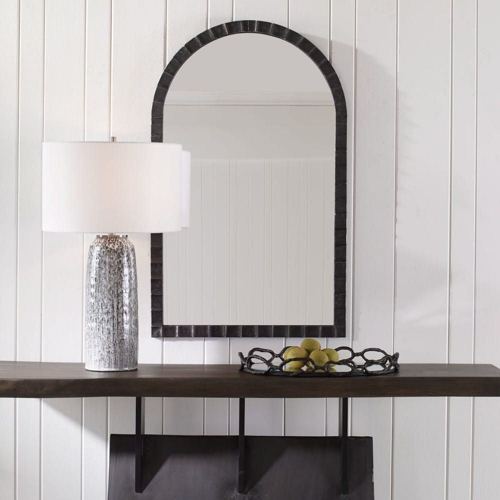 Uttermost Dandridge Black Iron Arch Mirror - Image 1