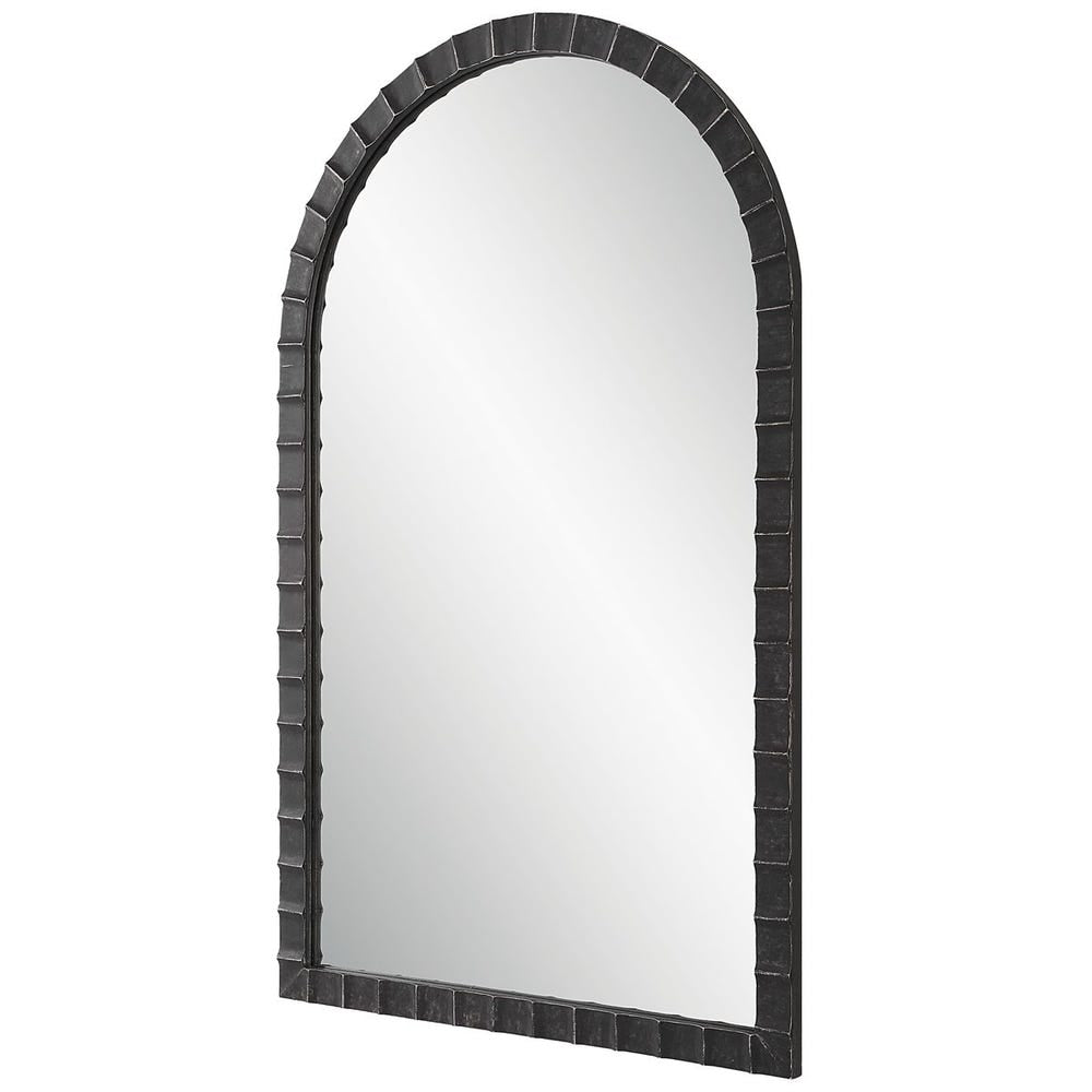 Uttermost Dandridge Black Iron Arch Mirror - Image 3