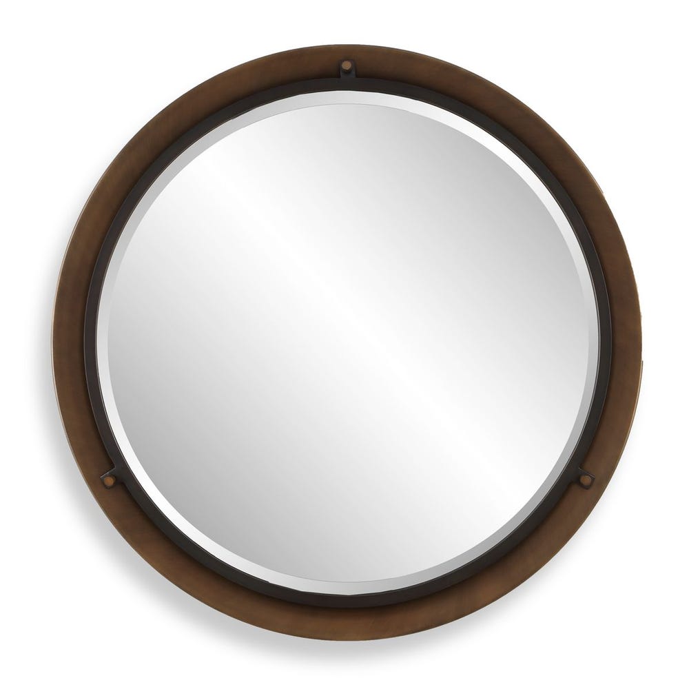 Uttermost Porthole Double Framed Round Mirror - Image 3