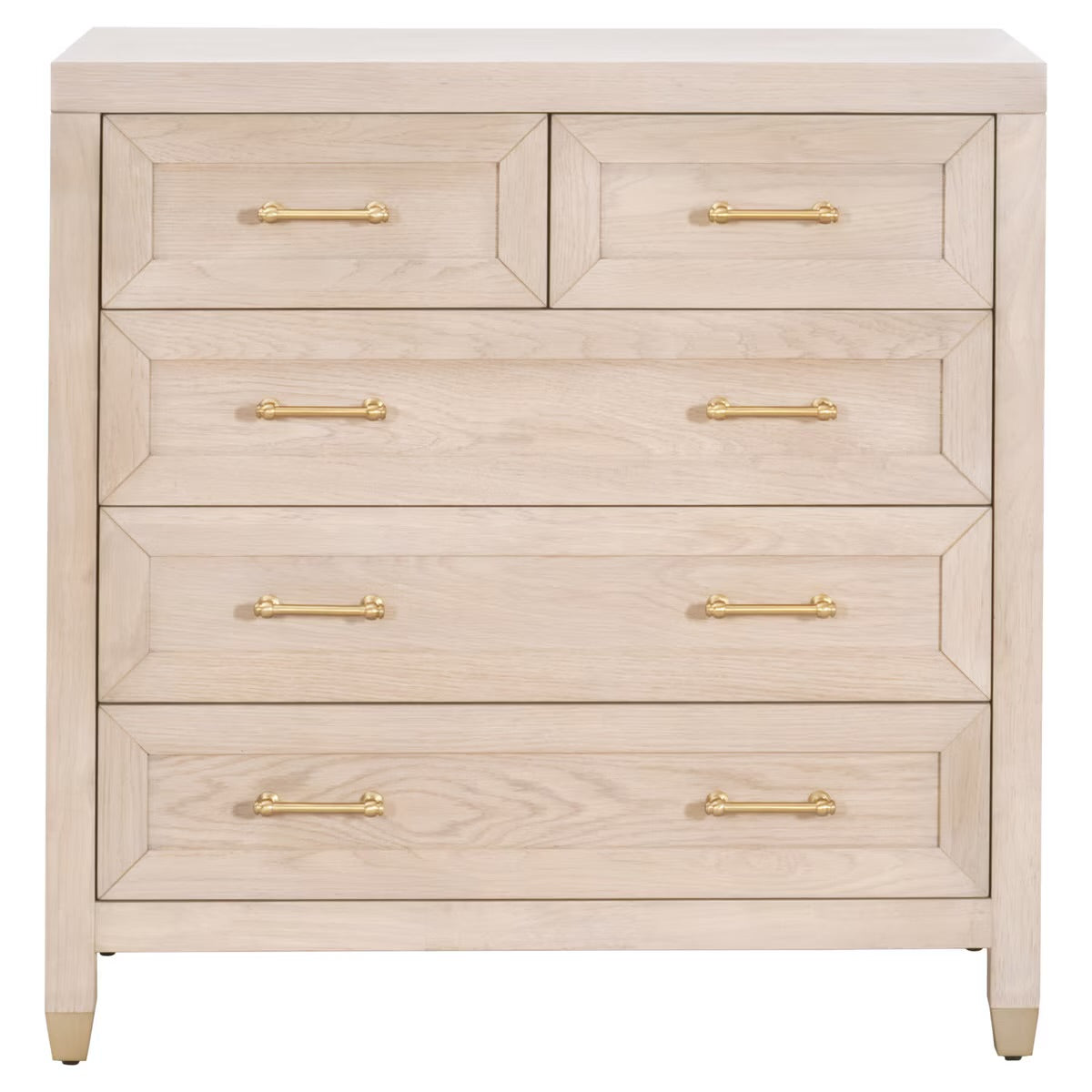 Essentials For Living Stella 5-Drawer High Chest ~ Light Honey Oak - Image 1