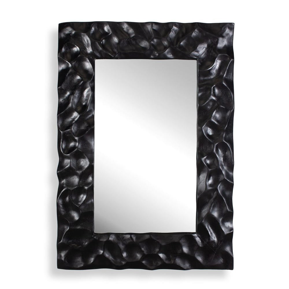 Uttermost Malosi Scooped Textured Matte Black Mirror - Image 2