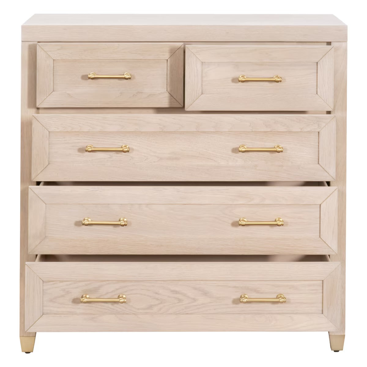 Essentials For Living Stella 5-Drawer High Chest ~ Light Honey Oak - Image 2
