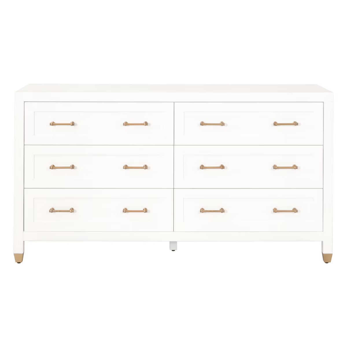 Essentials For Living Stella 6-Drawer Double Dresser ~ Matte White - Image 1