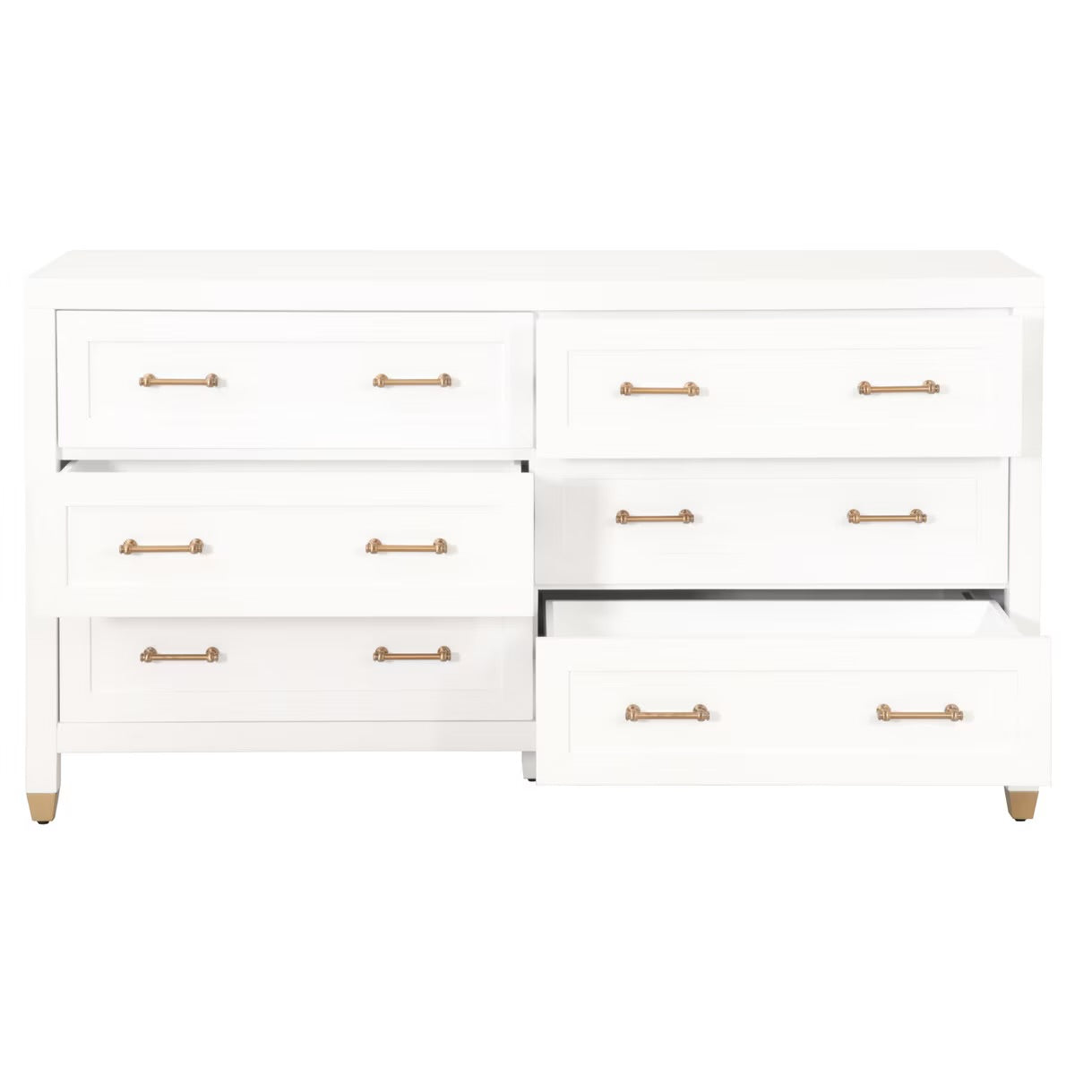Essentials For Living Stella 6-Drawer Double Dresser ~ Matte White - Image 2