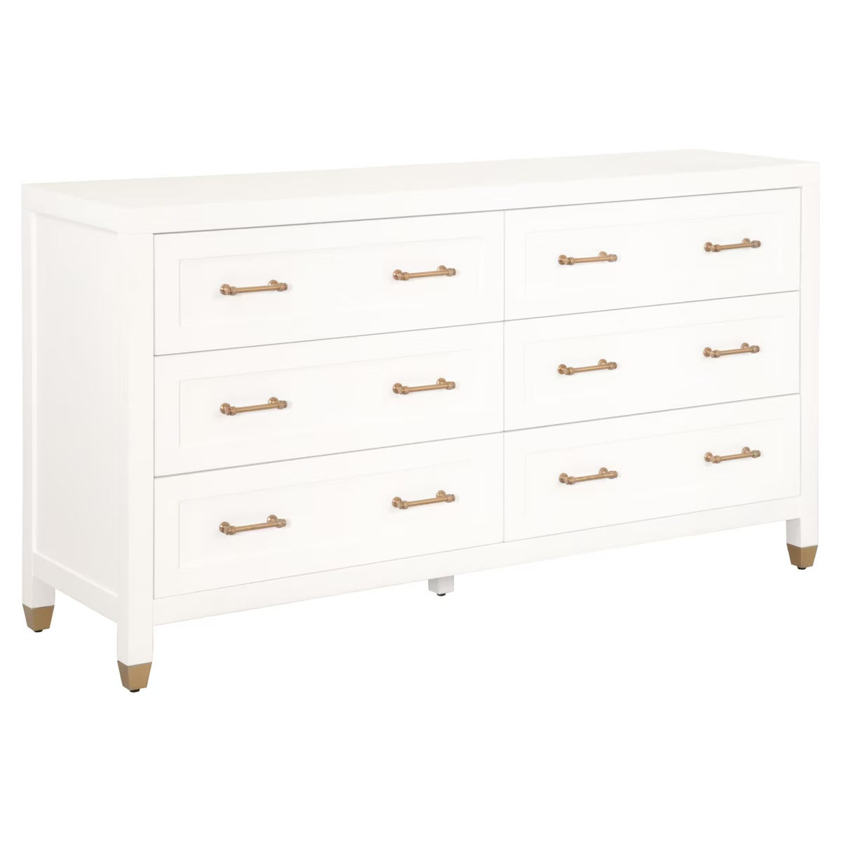 Essentials For Living Stella 6-Drawer Double Dresser ~ Matte White - Image 3