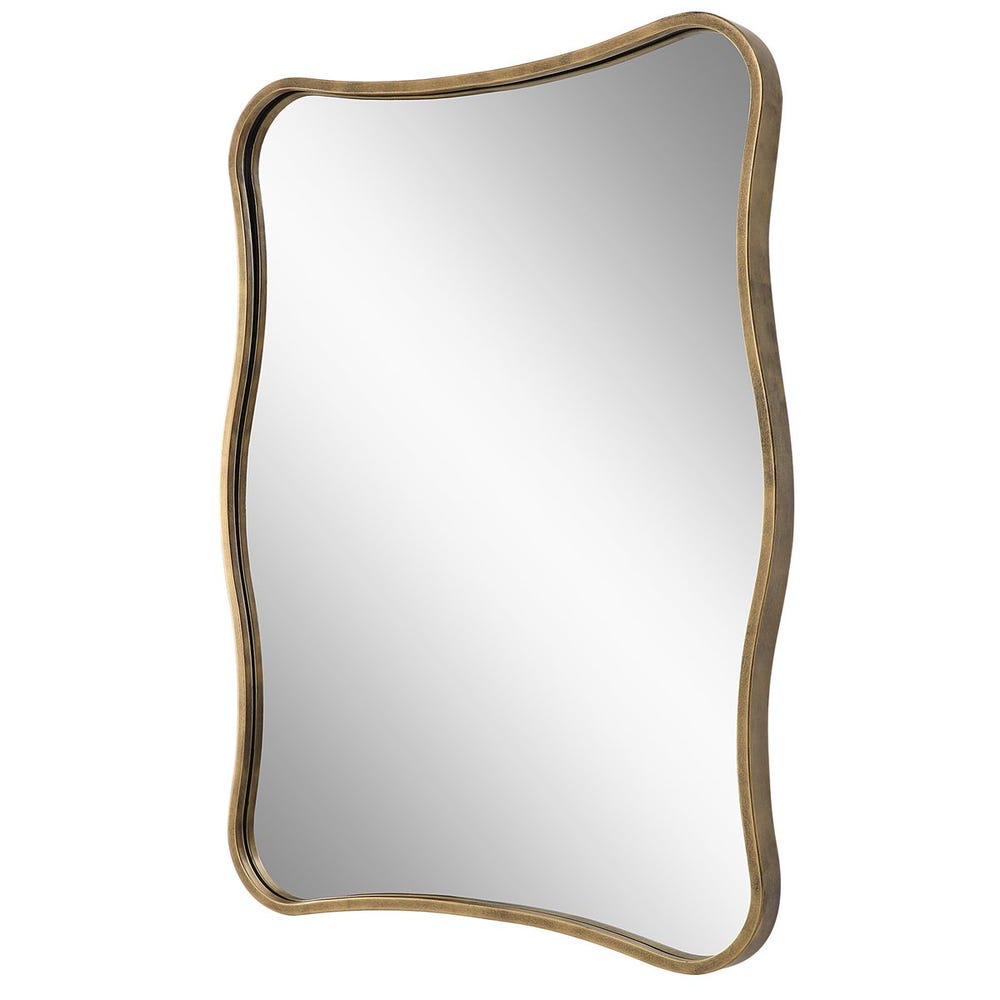 Uttermost Pavia Iron Antique Gold Vanity Mirror - Image 3
