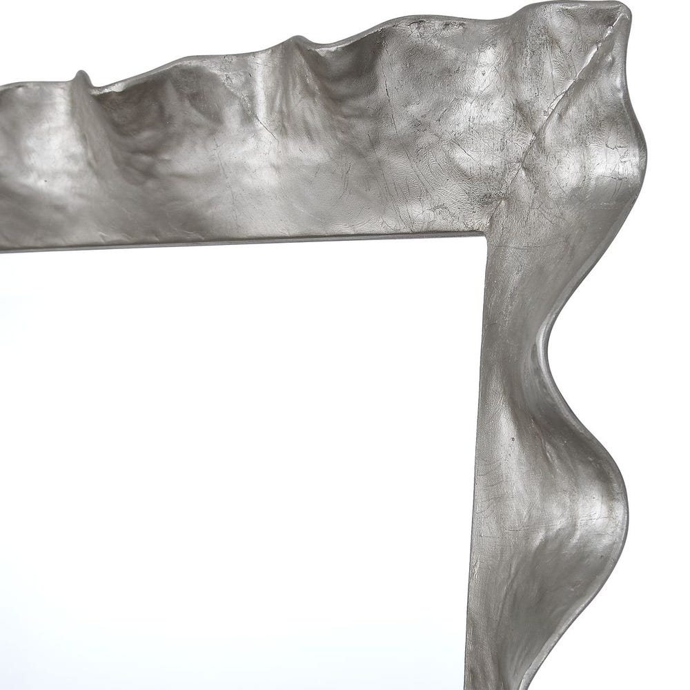 Uttermost Haya Silver Leaf Scalloped Edge Mirror - Image 3