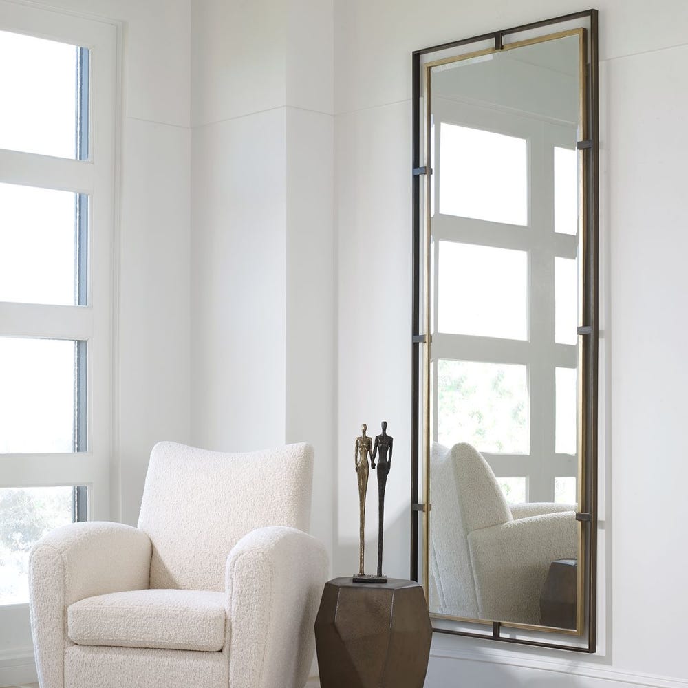 Uttermost Carrizo Rustic Bronze Tall Mirror - Image 1