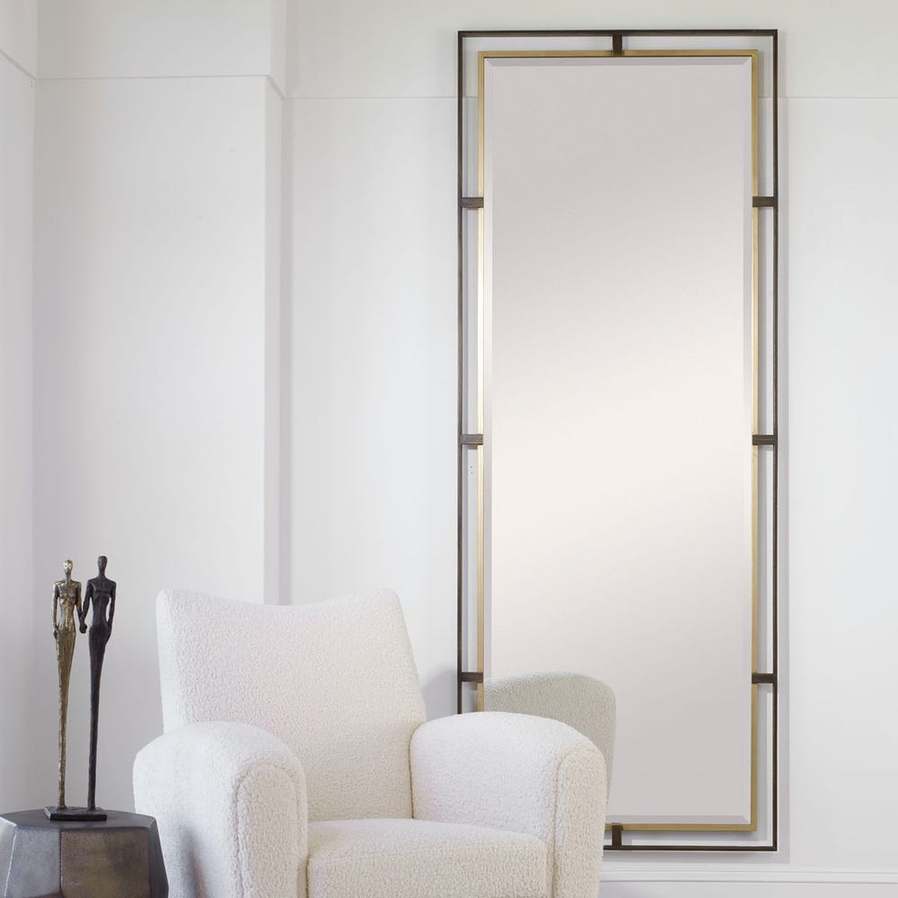 Uttermost Carrizo Rustic Bronze Tall Mirror - Image 2