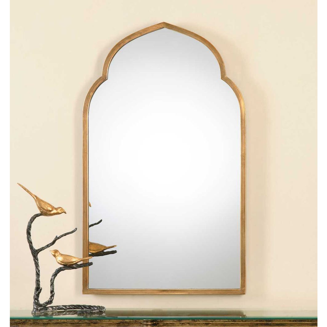 Uttermost Kenitra Rich Antique Gold Arch Mirror - Image 3