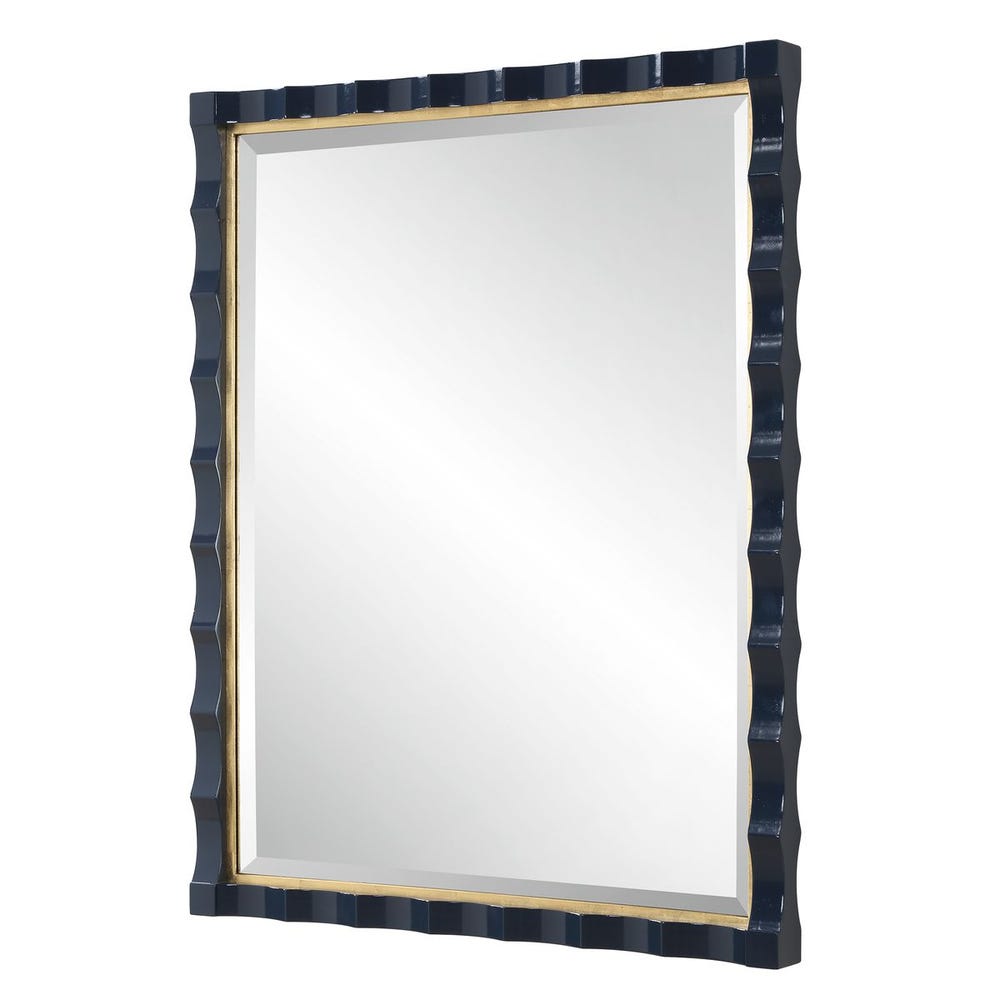 Uttermost Gulf Gold Leaf And Navy Mirror - Image 3