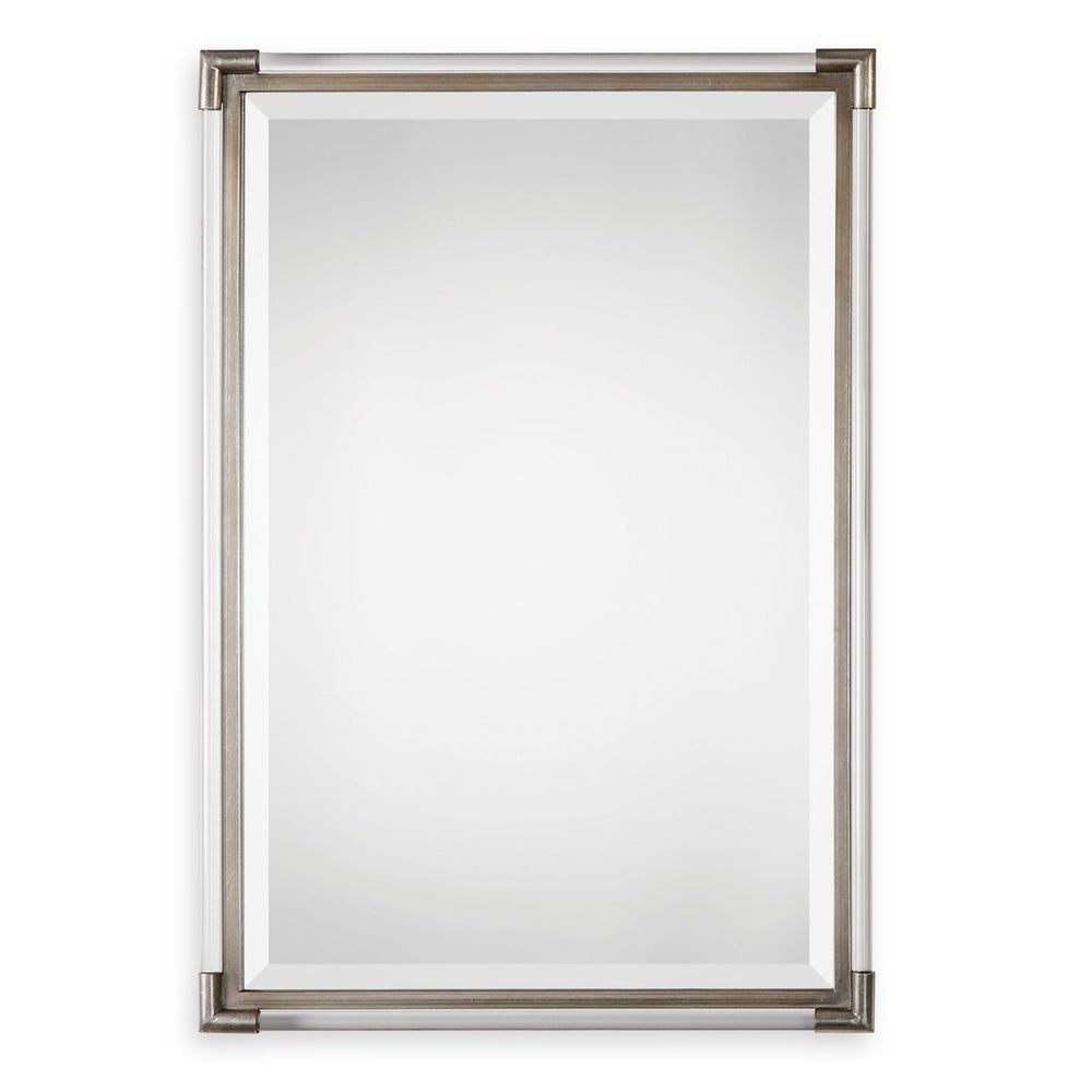 Uttermost Mackai Metallic Silver Leaf Framed Mirror - Image 2