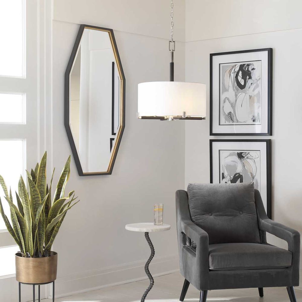 Uttermost Savion Dark Charcoal Mirror
