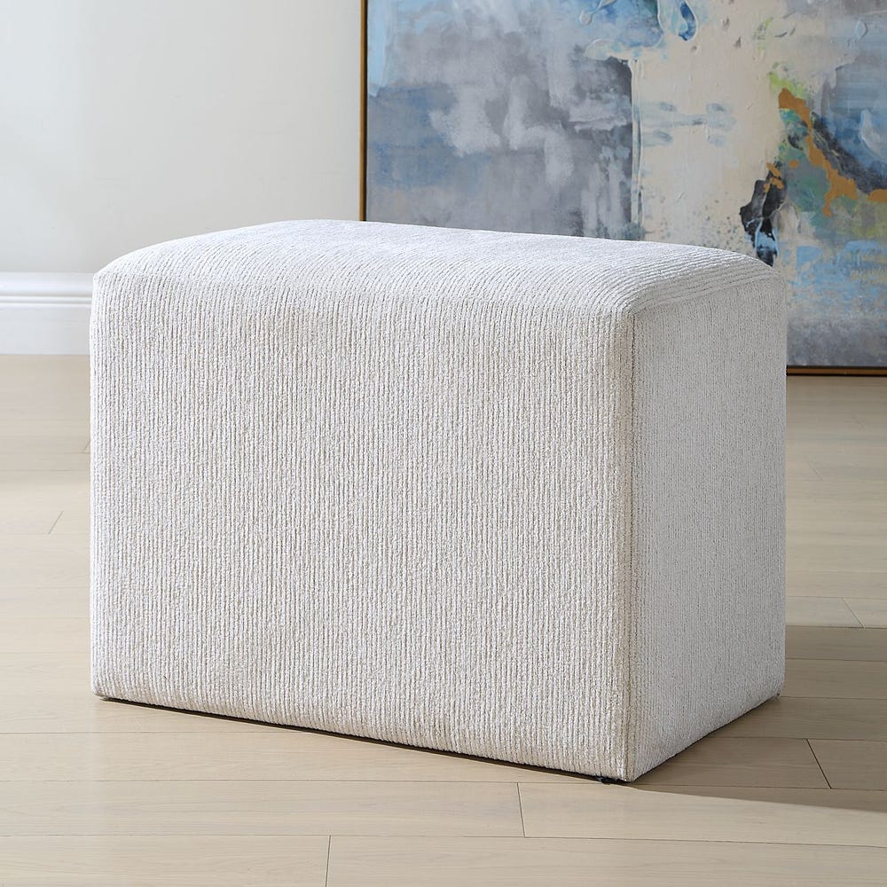 Casa Bella Living Off- White Rectangular Bench Stool - Image 1