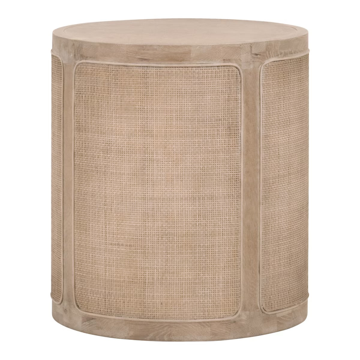 Essentials For Living Cane End Table ~ Smoke Gray Oak, Smoke Gray Cane - Image 2