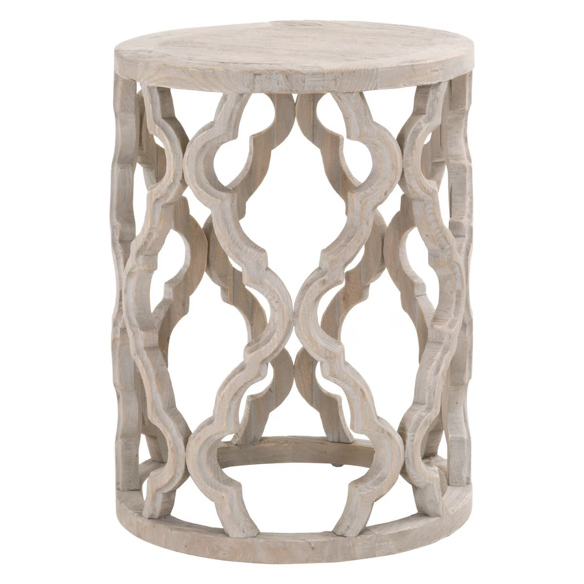 Essentials For Living Clover End Table ~ Smoke Gray Elm - Image 2