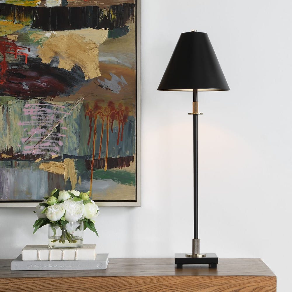 Casa Bella Living Metal Body In Black Buffet Lamp - Image 2