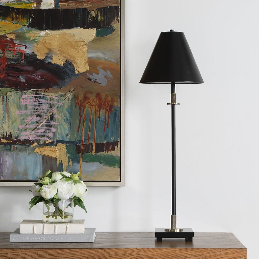 Casa Bella Living Metal Body In Black Buffet Lamp - Image 3