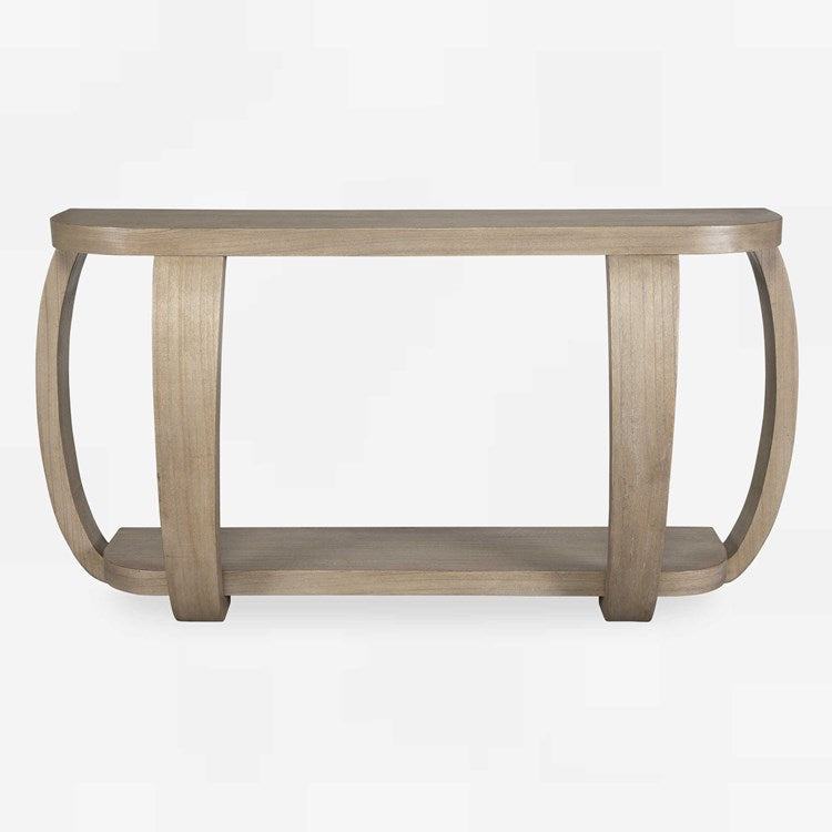 Uttermost Adona Natural Mindi Wood Console Table - Image 1