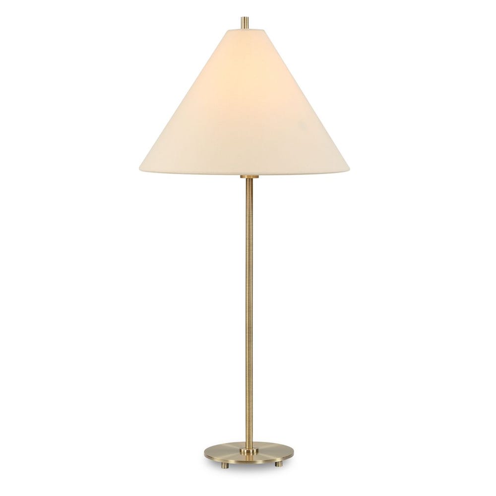 Casa Bella Living Antique Brass Body Pole Table Lamp ~ Set Of 2 - Image 3