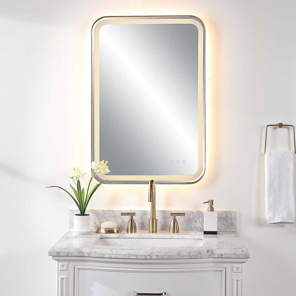 Uttermost Crofton Brass Lighted Vanity Mirror - Image 1