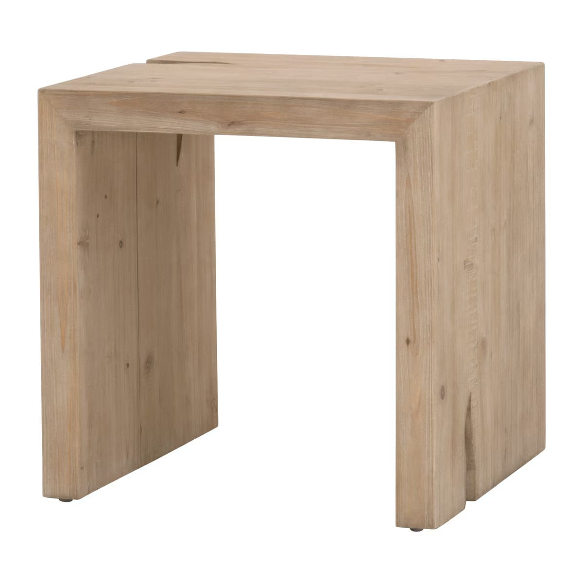 Essentials For Living Reed End Table ~ Smoke Gray Pine - Image 3