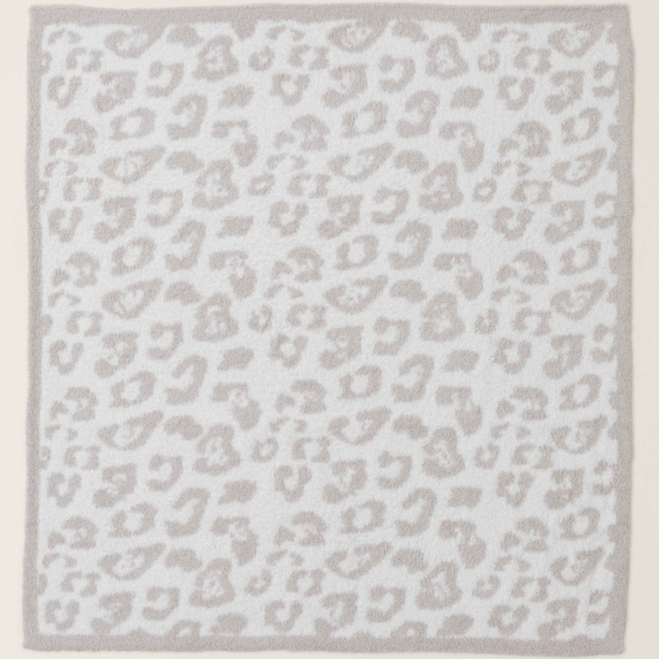 Barefoot Dreams CozyChic Barefoot In The Wild Baby Blanket ~ Stone / Cream - Image 2