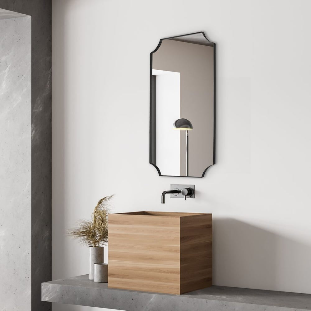 Uttermost Lennox Sleek Satin Black Frame Mirror - Image 1