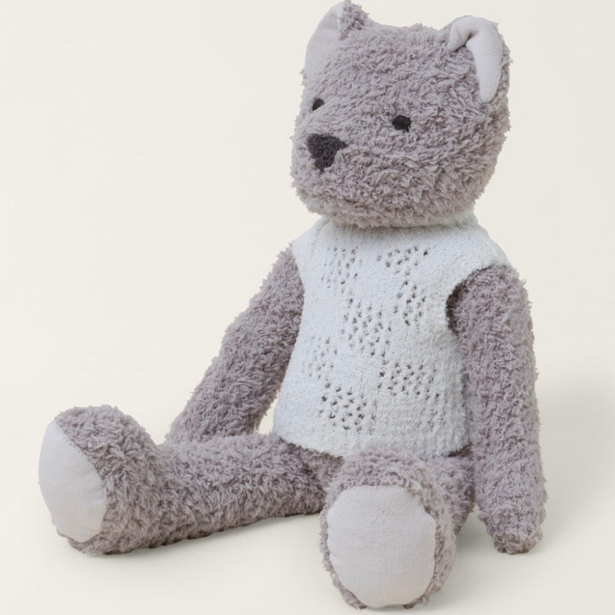 Barefoot Dreams CozyChic Bear Buddie With Vest ~ Baby Plushie - Image 2