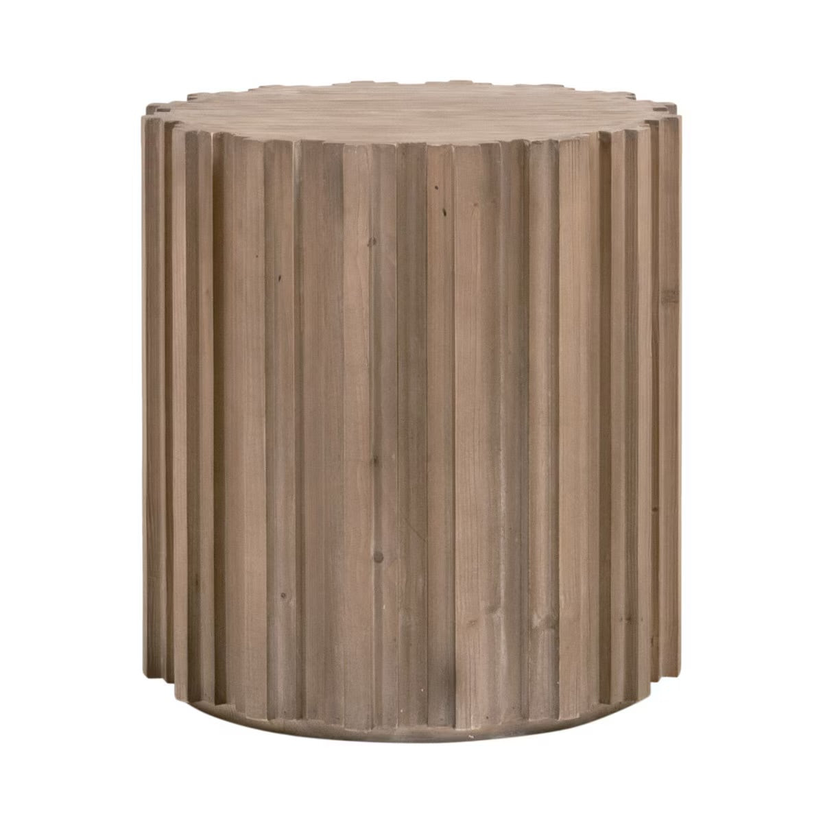Essentials For Living Roma End Table ~ Smoke Gray Pine - Image 1