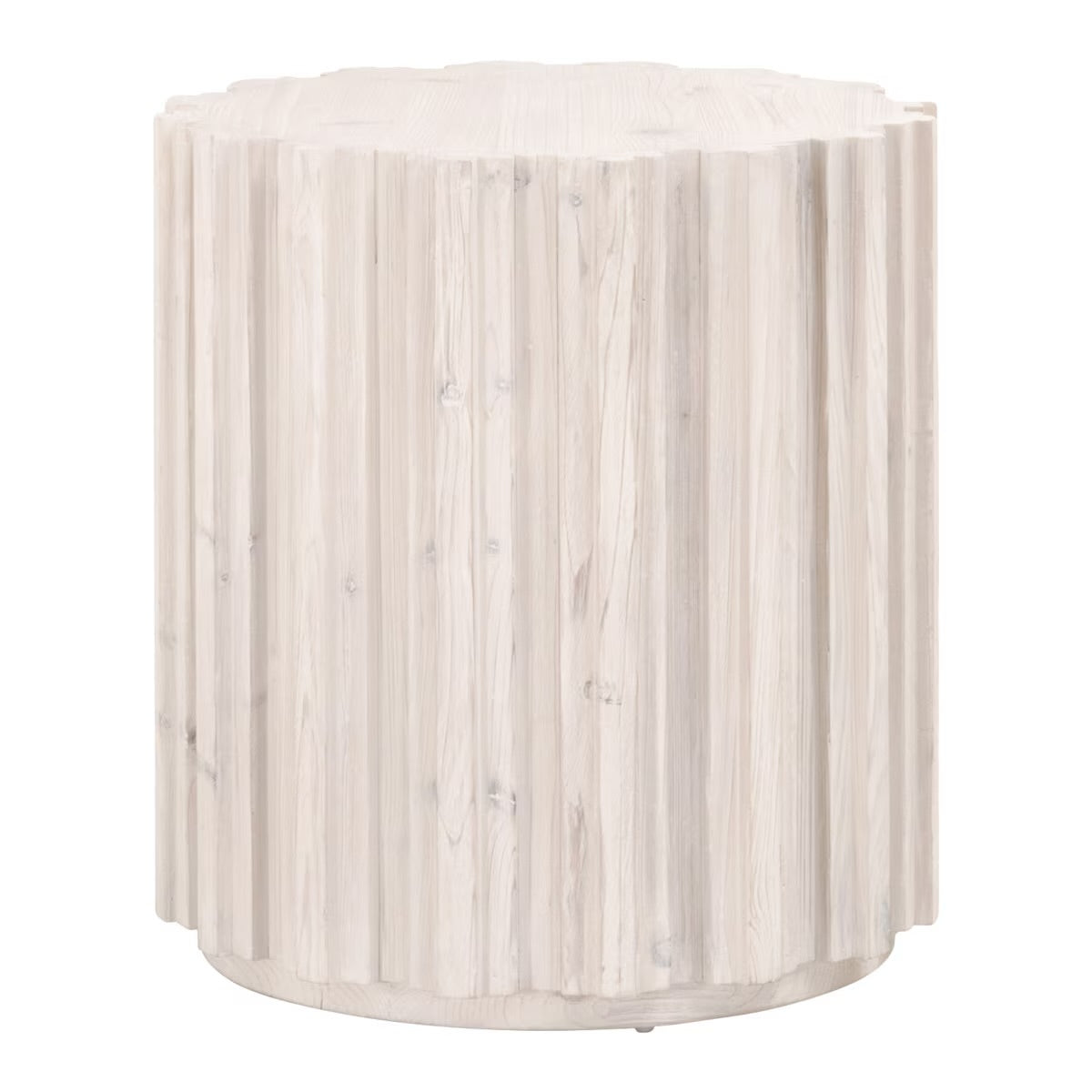 Essentials For Living Roma End Table ~ White Wash Pine - Image 1