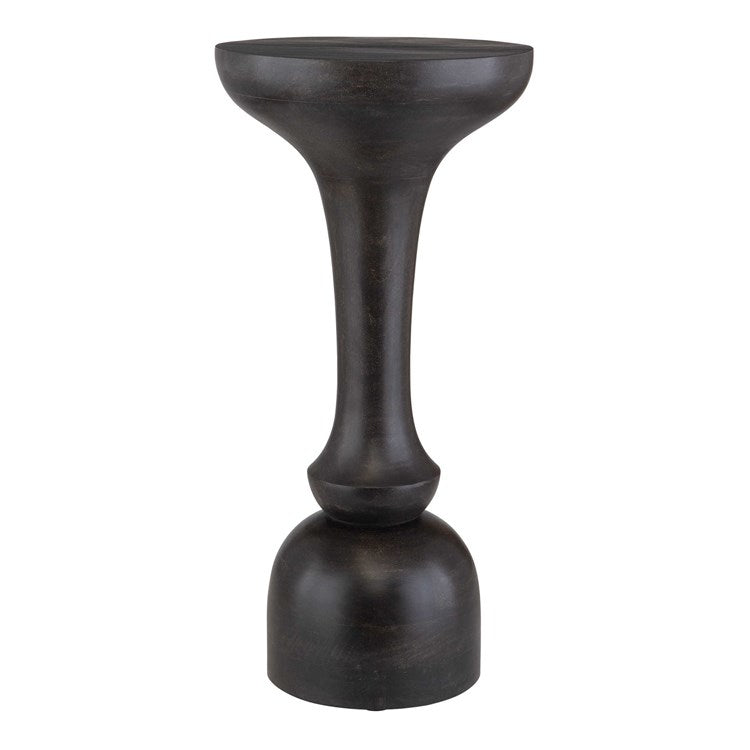 Uttermost Gambit Black Mango Wood Round Accent Table - Image 2