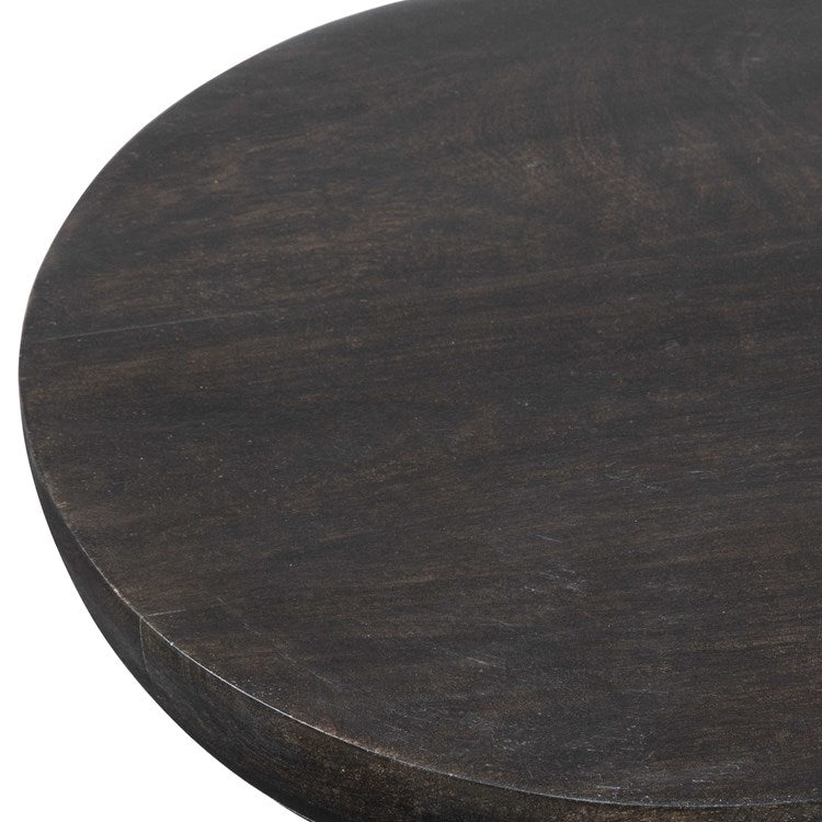 Uttermost Gambit Black Mango Wood Round Accent Table - Image 3
