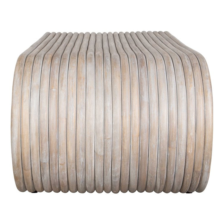 Uttermost Montrose White Washed Rattan Modern Coffee Table - Image 3