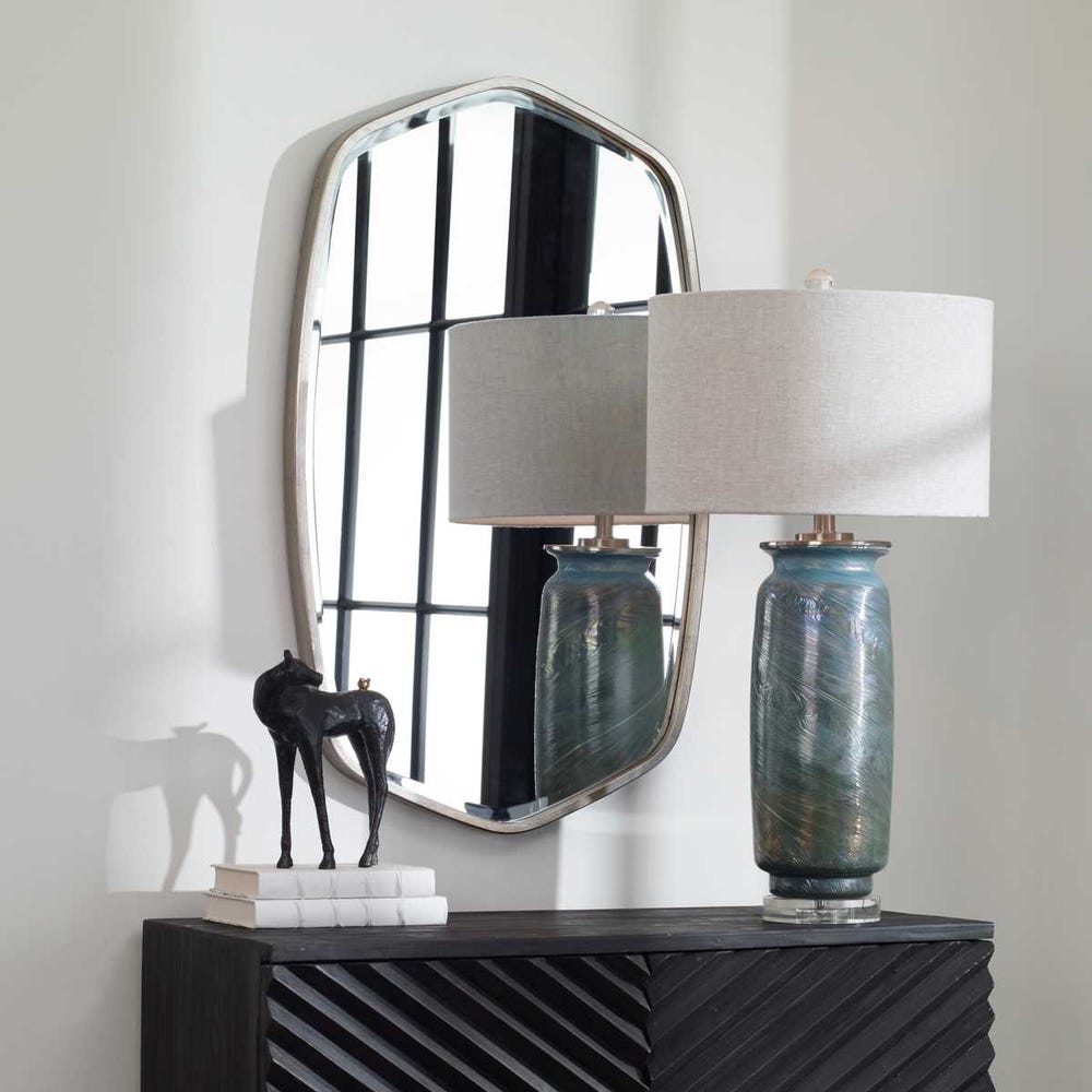 Uttermost Duronia Unique Shape Silver Leaf Mirror - Image 2