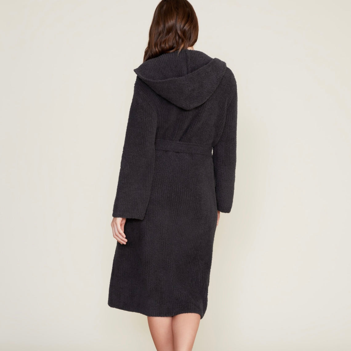 Barefoot Dreams CozyChic Ribbed Hooded Carbon Robe ~ Size Small / Medium - Image 2