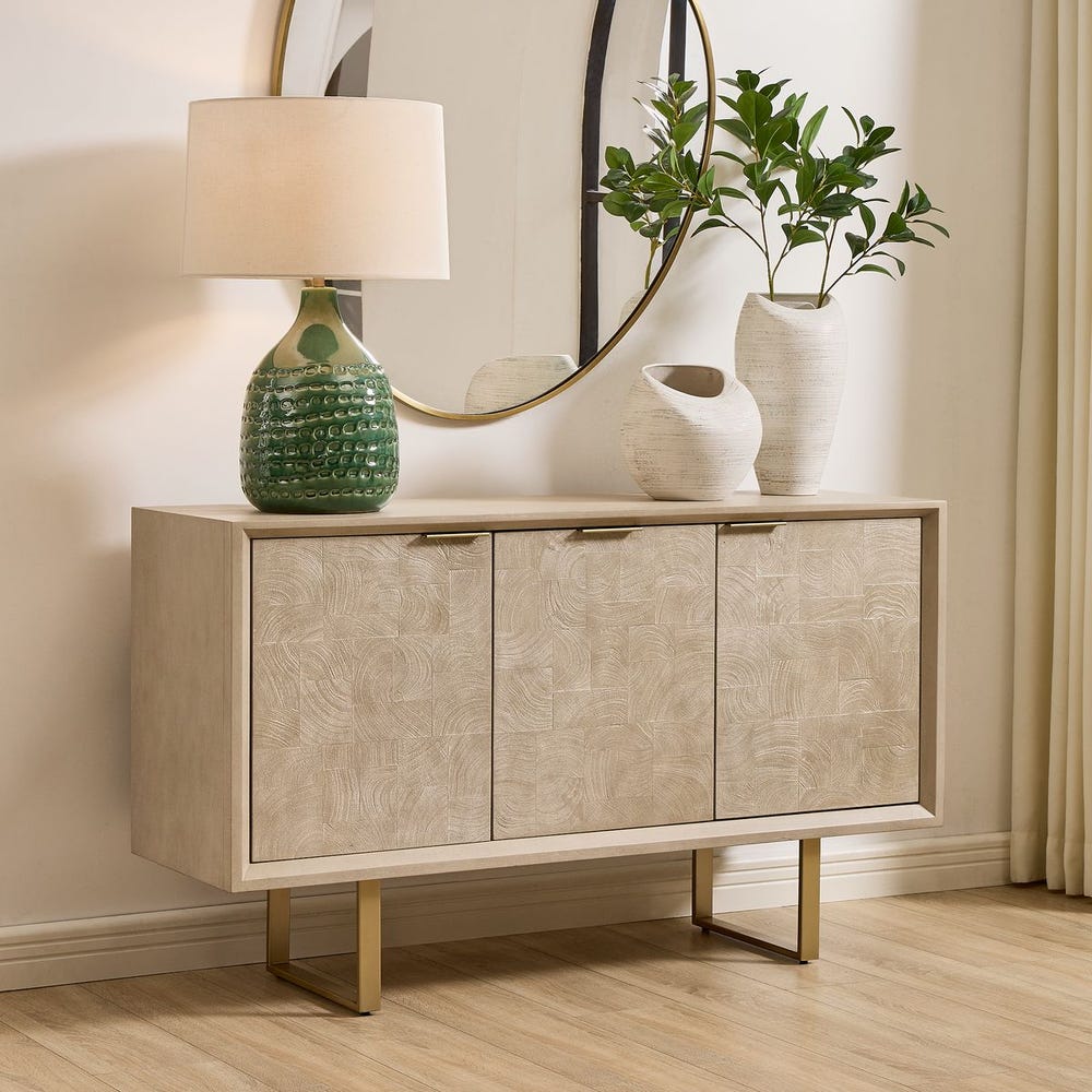 Uttermost Maeva Acacia Wood 3- Door Cabinet - Image 2