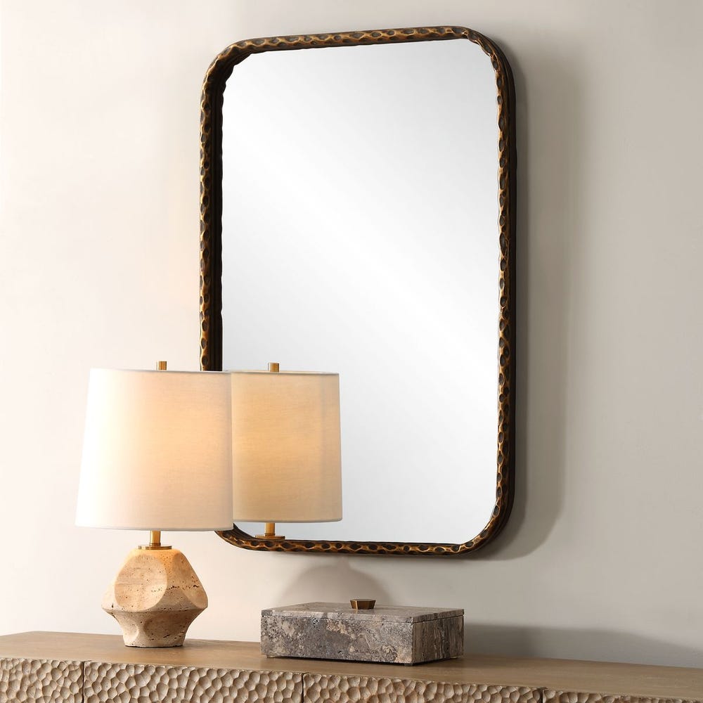 Uttermost A Little Knotty Aged Bronze Vanity Mirror - Image 2