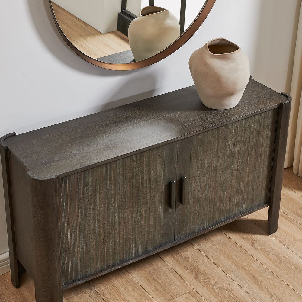 Uttermost Drury Stained Dark Grey 2- Door Cabinet - Image 3